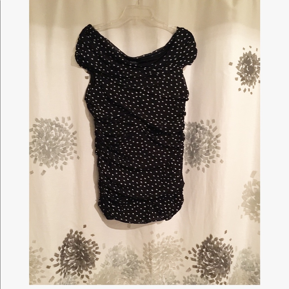 White House Black Market Polka dot Blouse