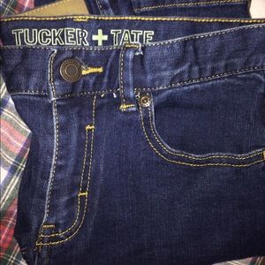 Size 14 unisex slim skin tight dark blue jeans