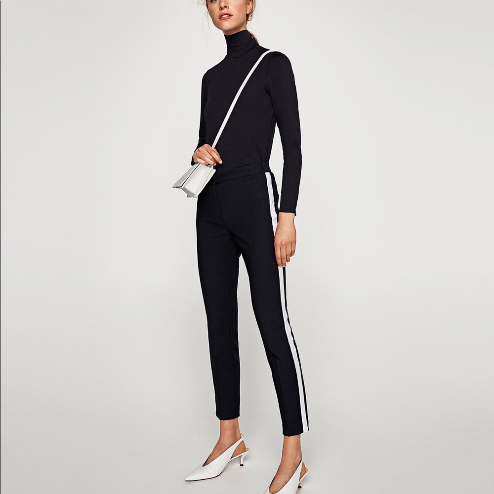 Zara side stripe pants