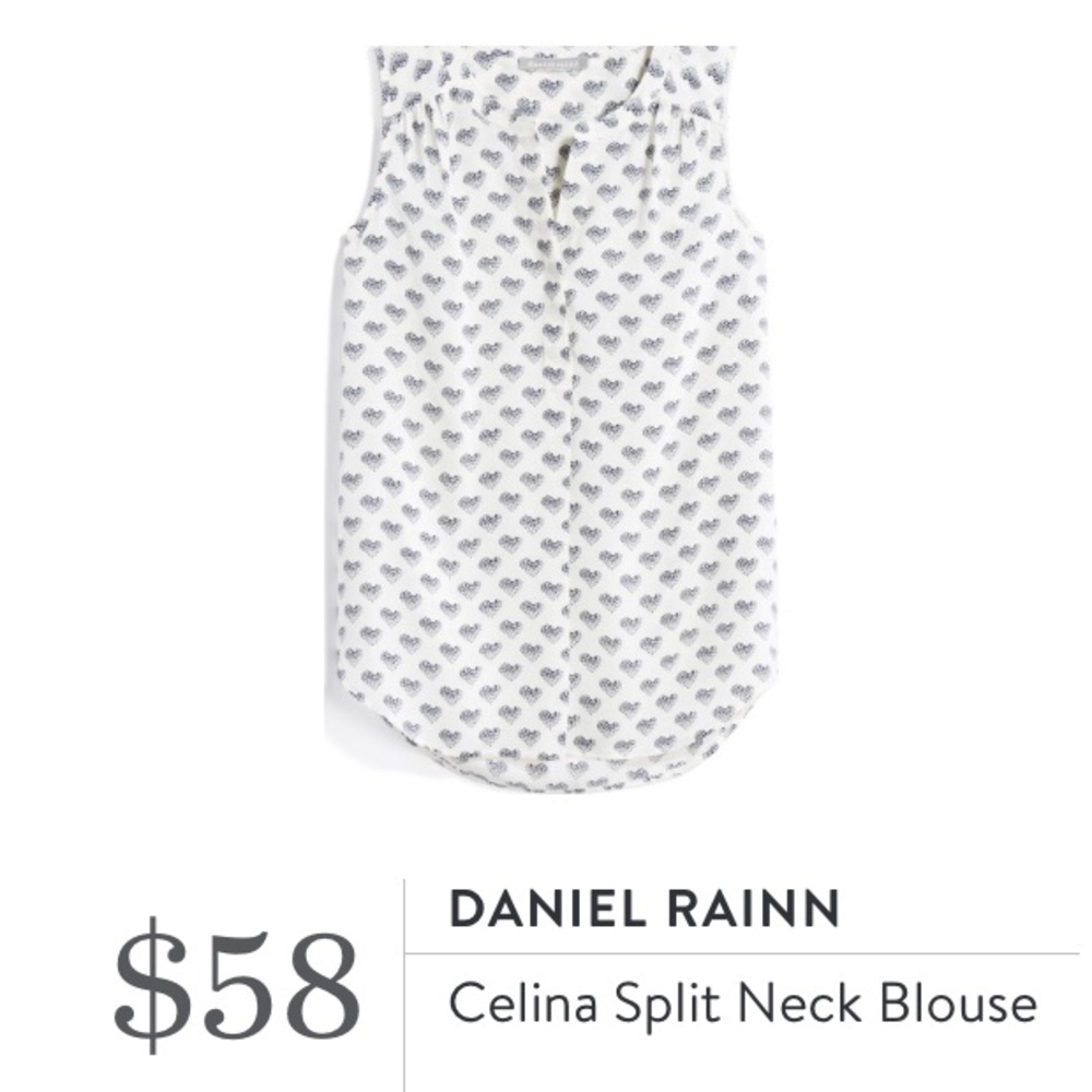 Daniel Rainn sleeveless blouse with hearts - L