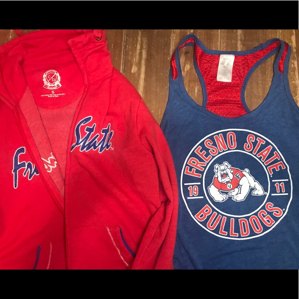 Fresno State sweater tank combo.