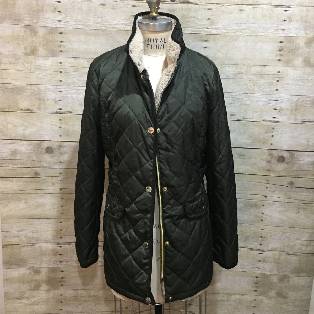❌SOLD❌Nautica | Military Green Quilted Barn Jacket - Picture 2 of 8