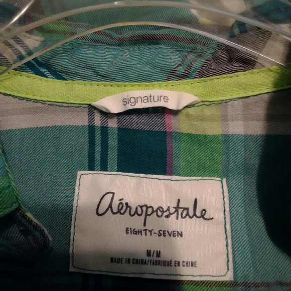 Aeropostale plaid button down top - Picture 2 of 3