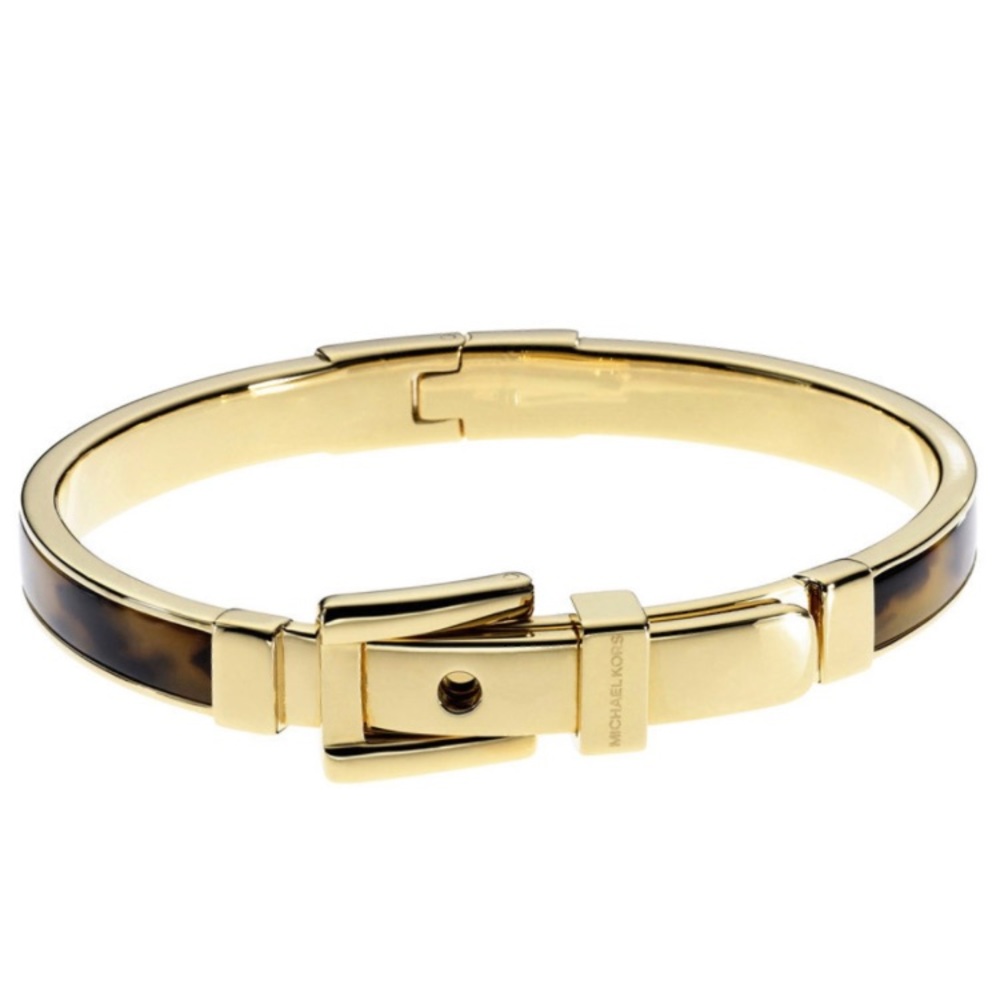 Michael Kors Buckle Bracelet in Tortoise/Gold