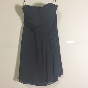 EXPRESS: gray strapless chiffon dress EXPRESS: gray strapless chiffon dress