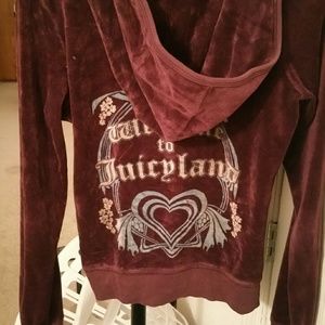 Juicy couture purple velvet hoodie Juicy couture purple velvet hoodie