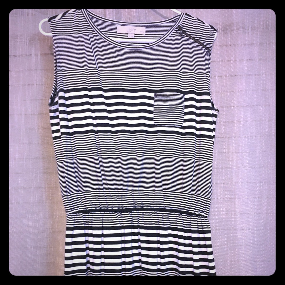 Ann Taylor LOFT Casual Striped Dress