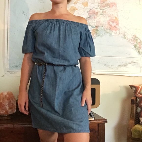 Merona Dresses - NWT Chambray Off the Shoulder Dress Merona Dresses - NWT Chambray Off the Shoulder Dress