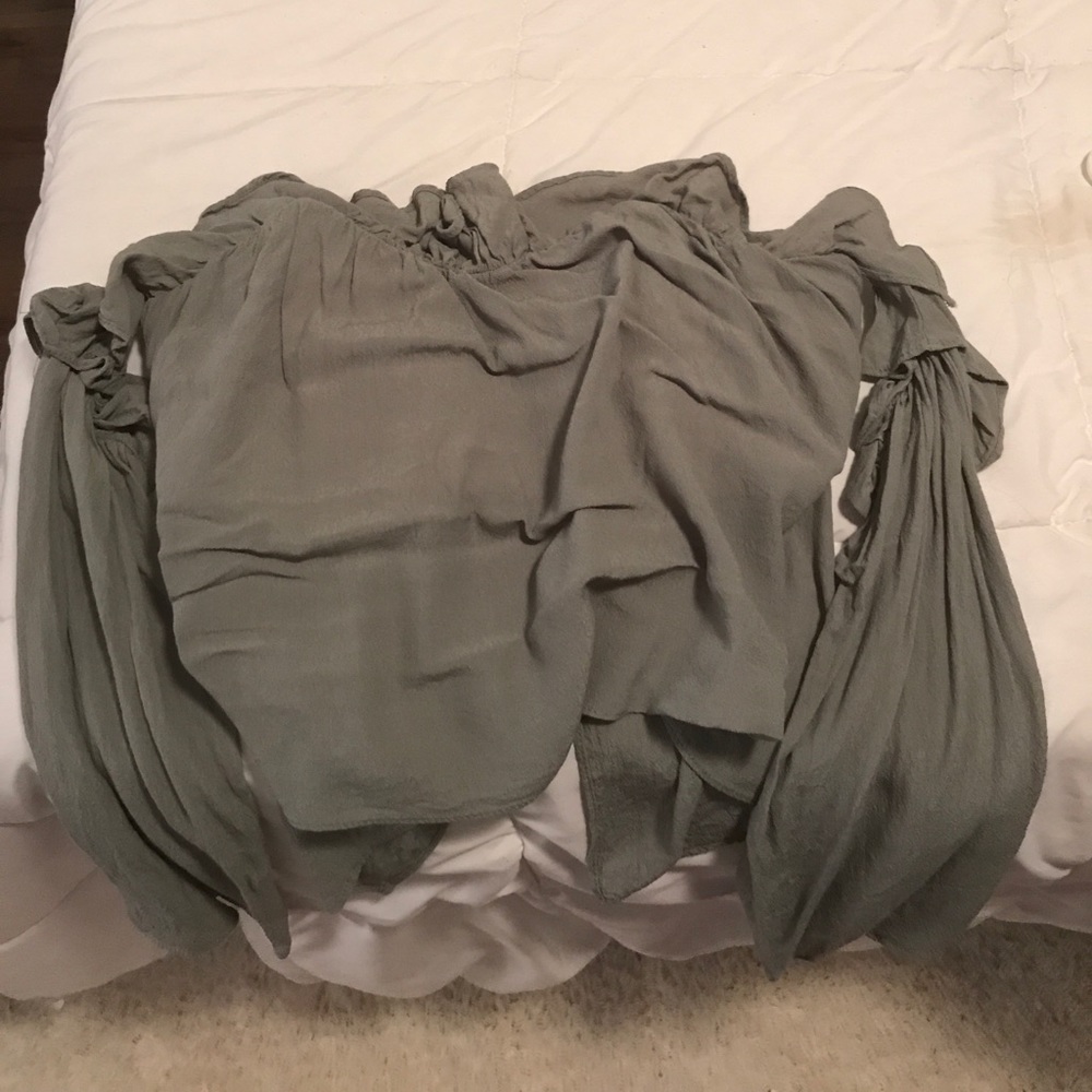 Nordstrom off the shoulder top w/ corset detail