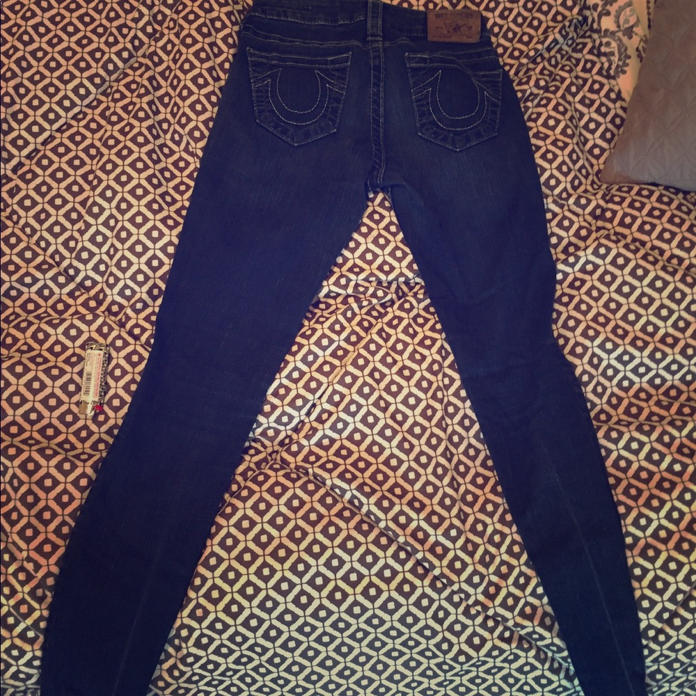 True religion dark blue jeans