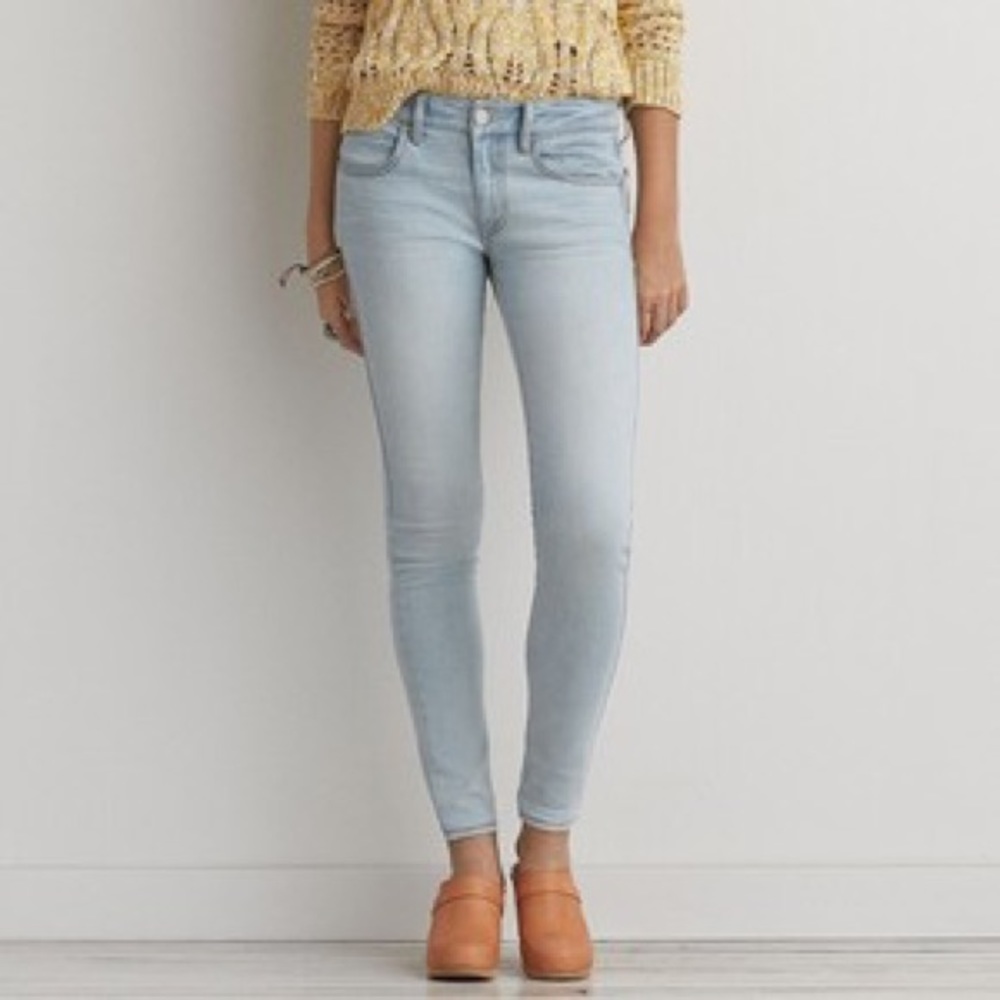 Light wash super stretch jegging