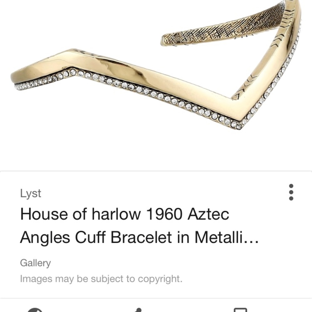 ISO House of Harlow 1960 Aztec Angles Cuff