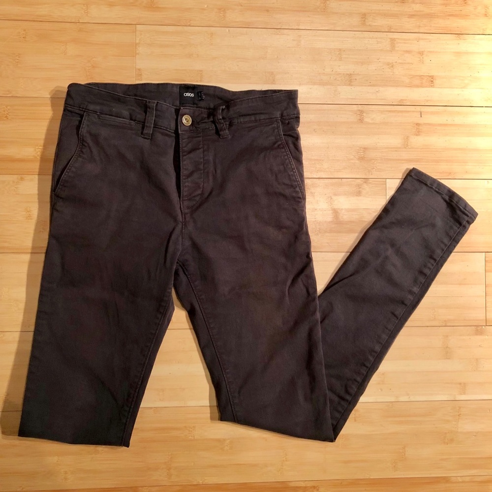 ASOS skinny fit twill chinos