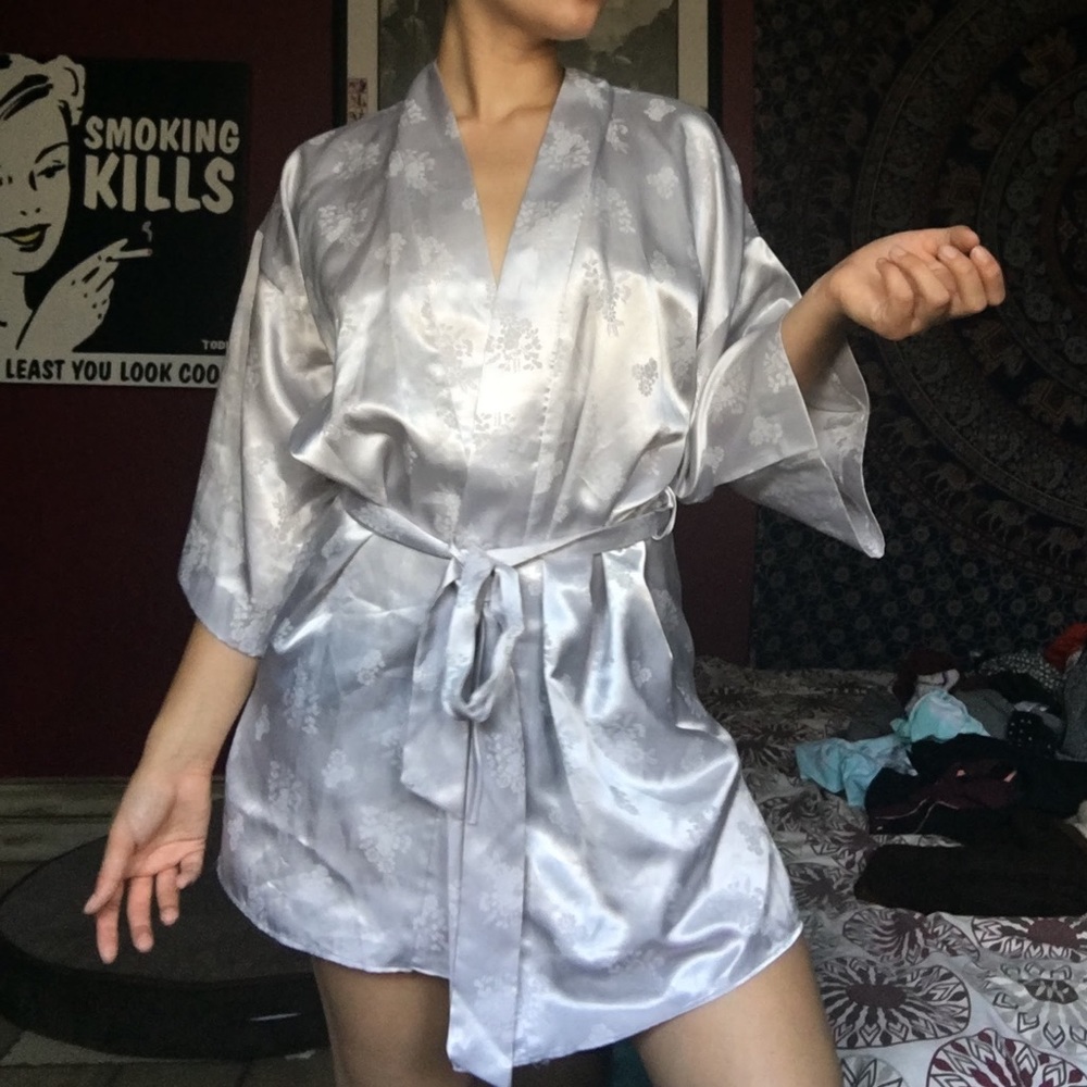 Vintage metallic kimono