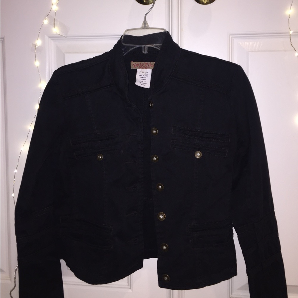 Vintage black denim jacket