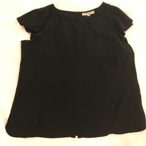 LOFT black button-back top w/flutter sleeves - XL