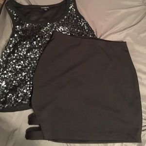 Express skirt with cut outs