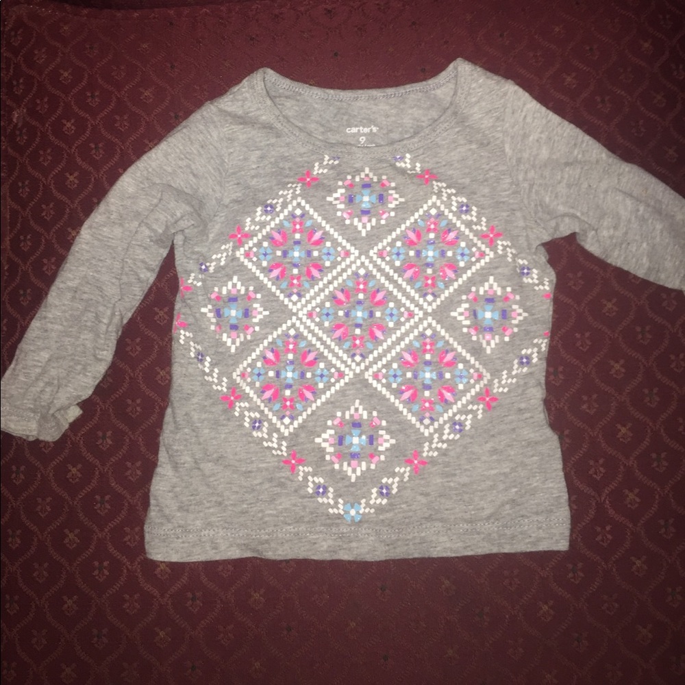 Long sleeve colorful t shirt