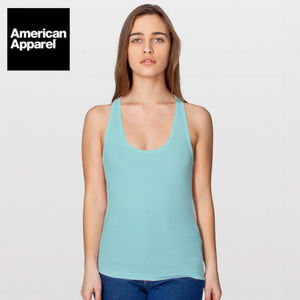 AMERICAN APPAREL Turq RACERBACK jersey Tank Top