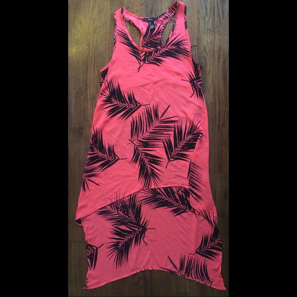 Cover up dress bright w black palms