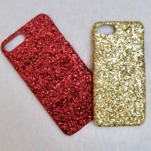 Red or Gold Sparkle Glitter iPhone Hard Case Red or Gold Sparkle Glitter iPhone Hard Case