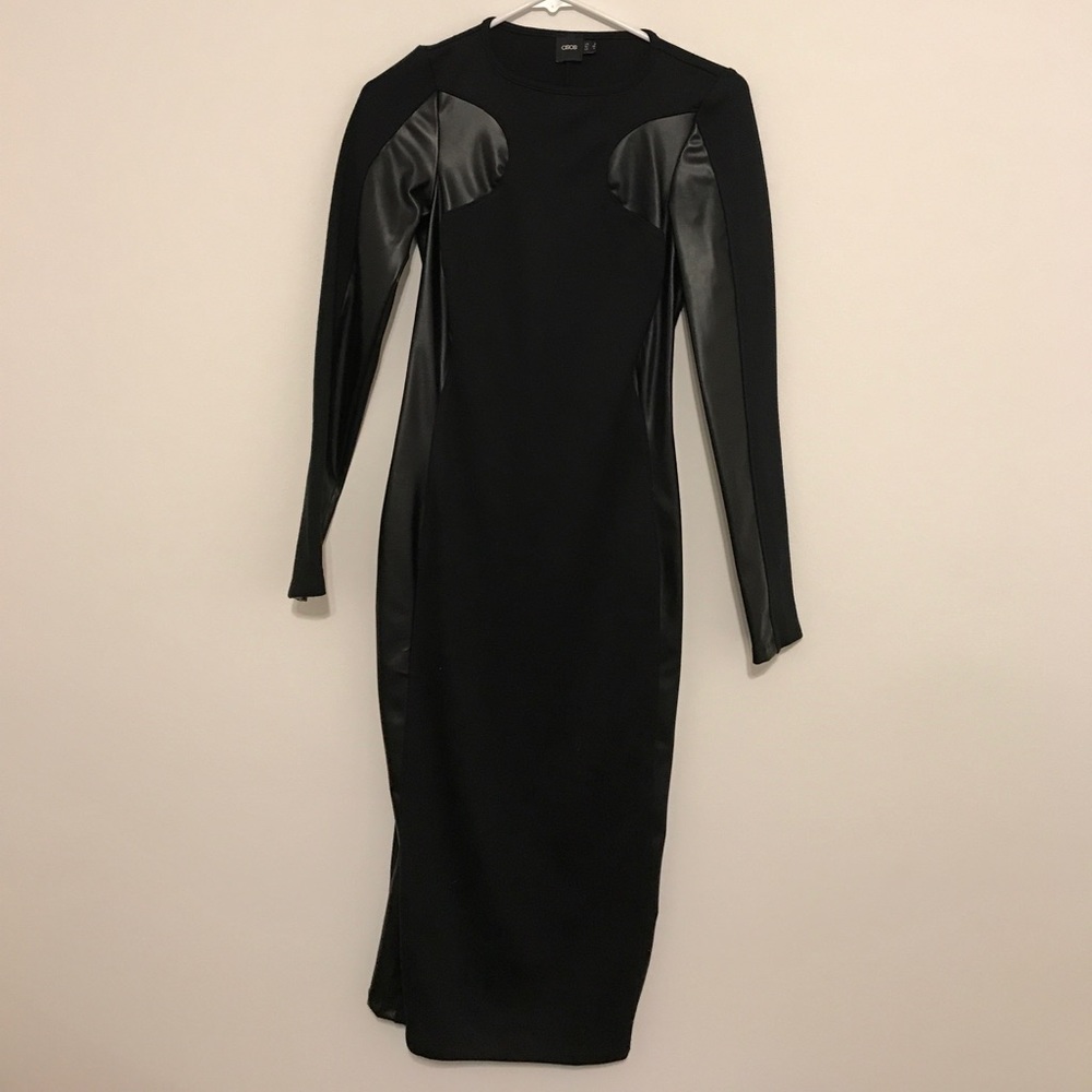 Asos black midi dress