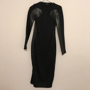 Asos black midi dress