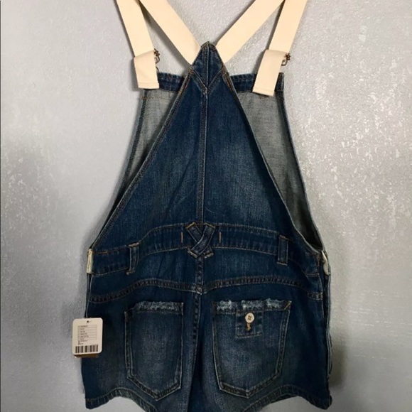 SOLD Free People Denim Overall Shorts - Picture 6 of 6
