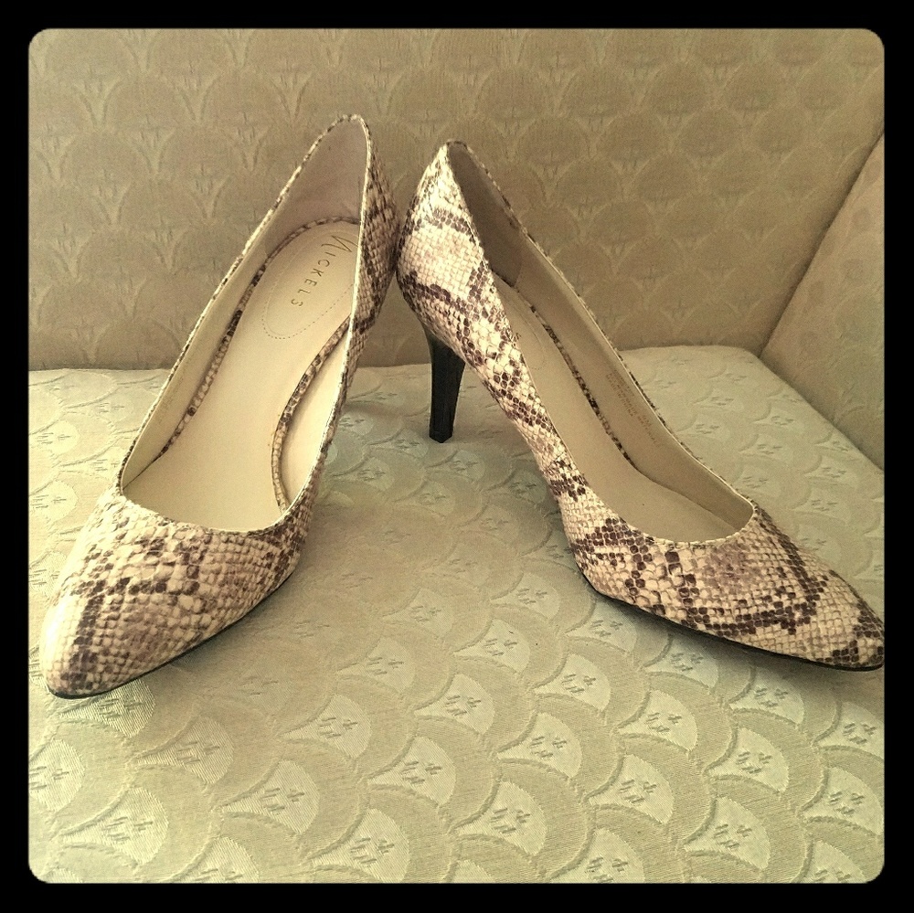 Nickels snakeprint heels