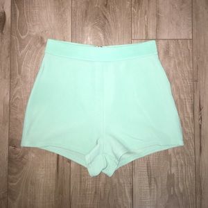 Zipper Back High Waisted Shorts