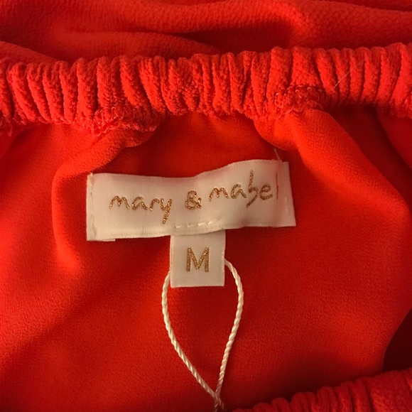 Off the shoulder ruffled melon dress - Picture 4 of 4