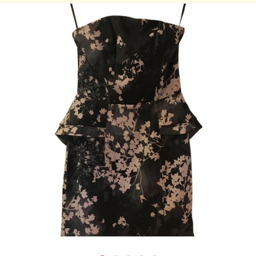 Zara Satin  cocktail dress Japanese Floral