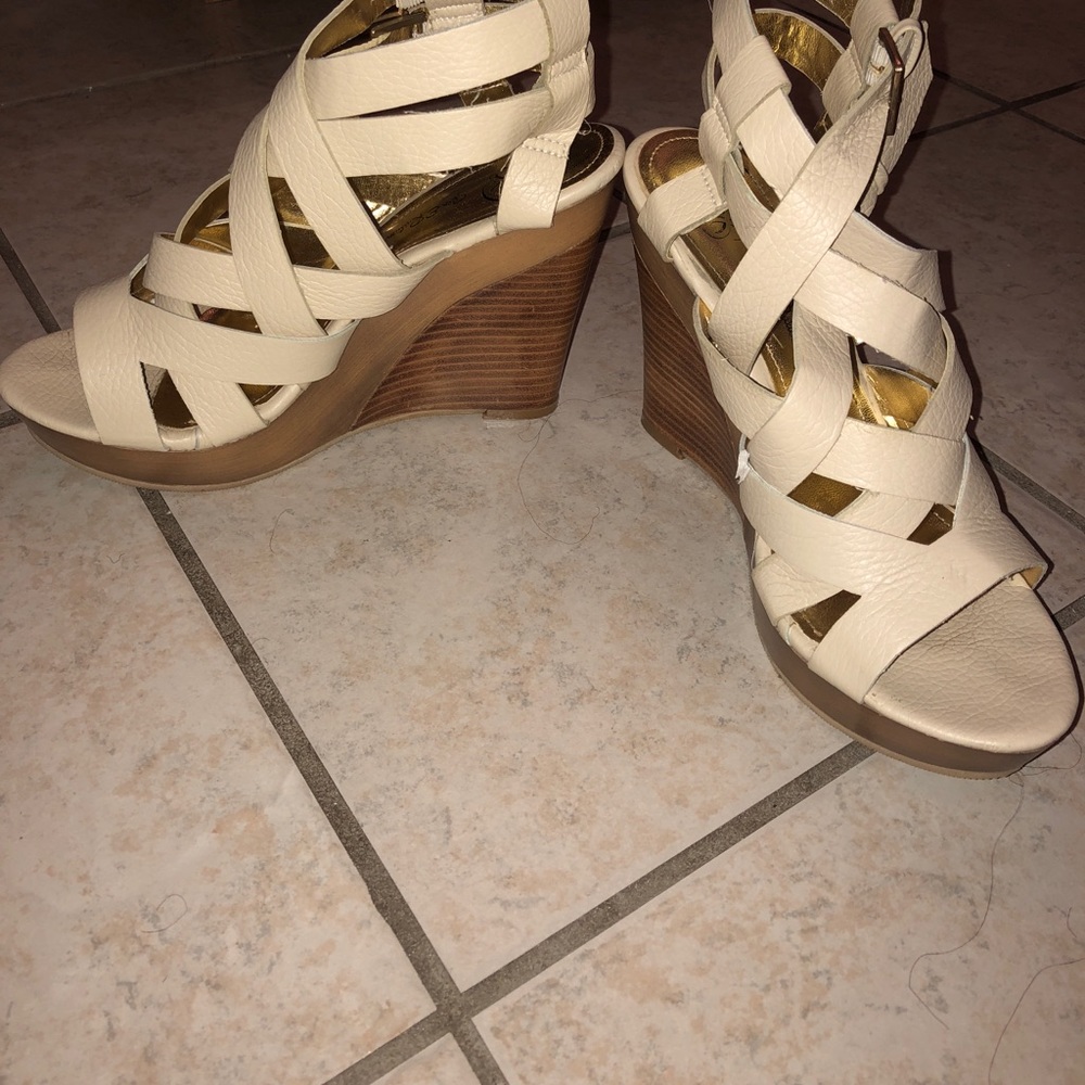 Beige Wedges - Picture 2 of 2