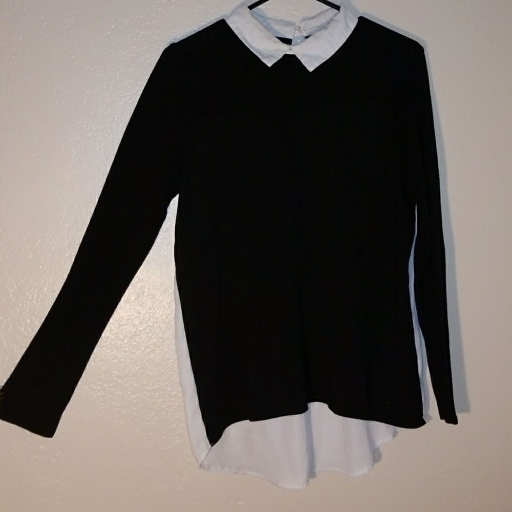Back front white back Collar shirt