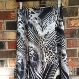 Animal Printed Silky Skirt