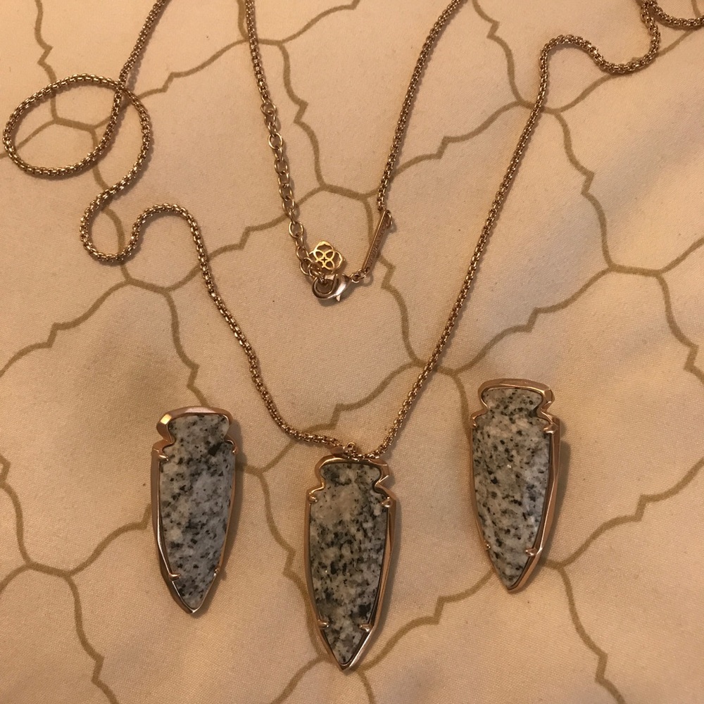 Kendra Scott Rose Gold Granite Kathryn Earrings