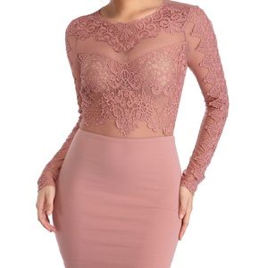 Mauve mini dress