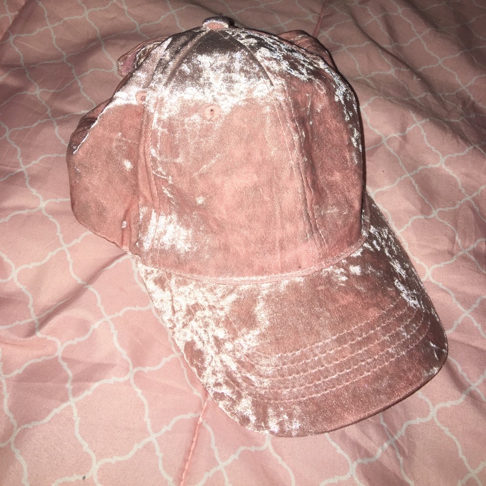 Pink Suede Cap