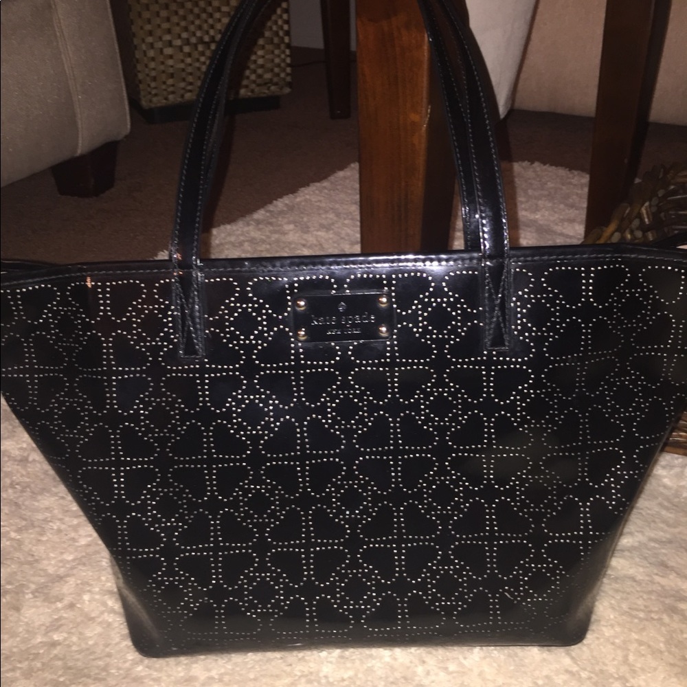 Kate Spade ♠️ Heart embroidered tote