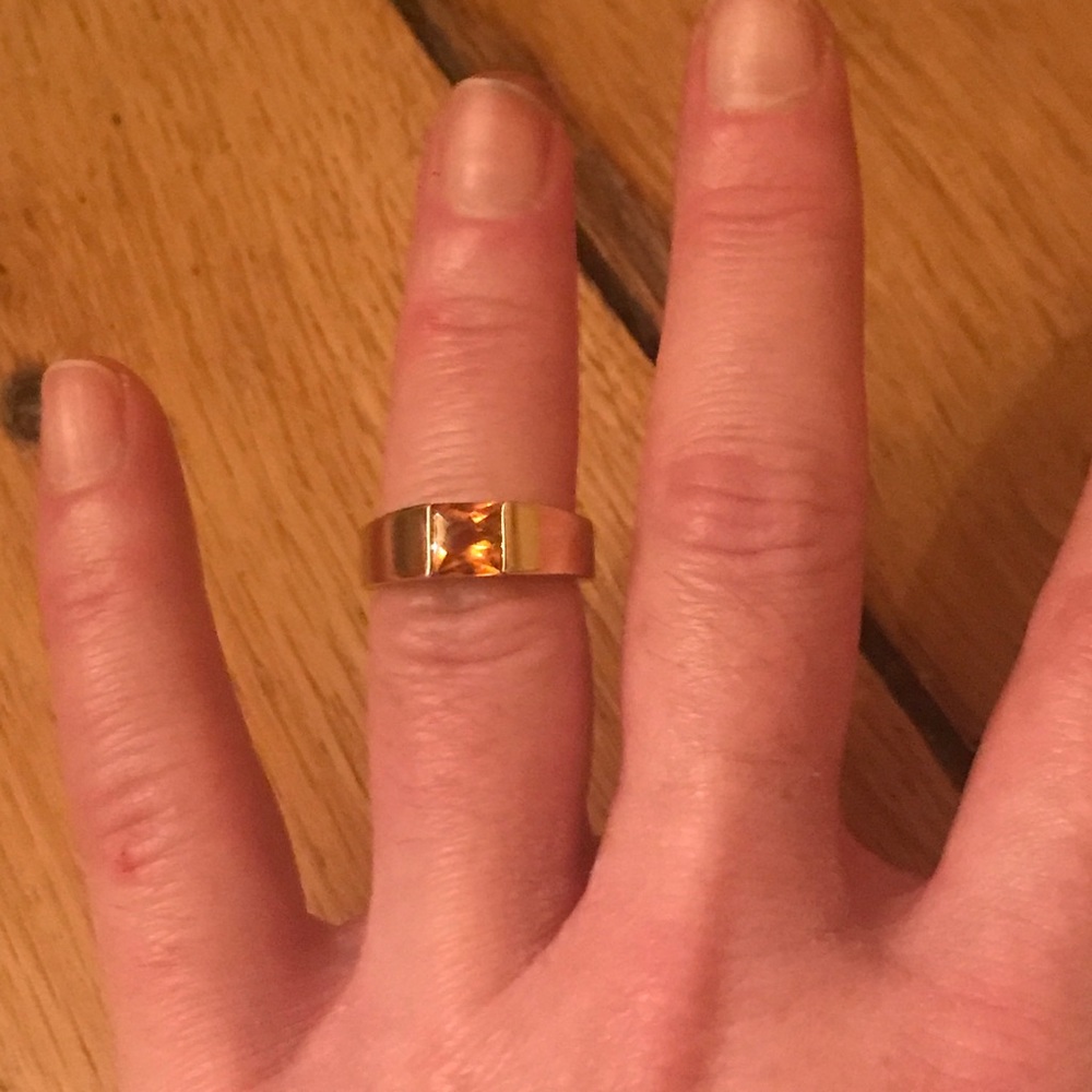 Genuine Cartier Citrine Tank Ring