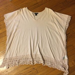 Baby Pink H&M Poncho - one size Baby Pink H&M Poncho - one size
