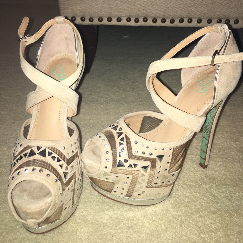 Tall tan heels