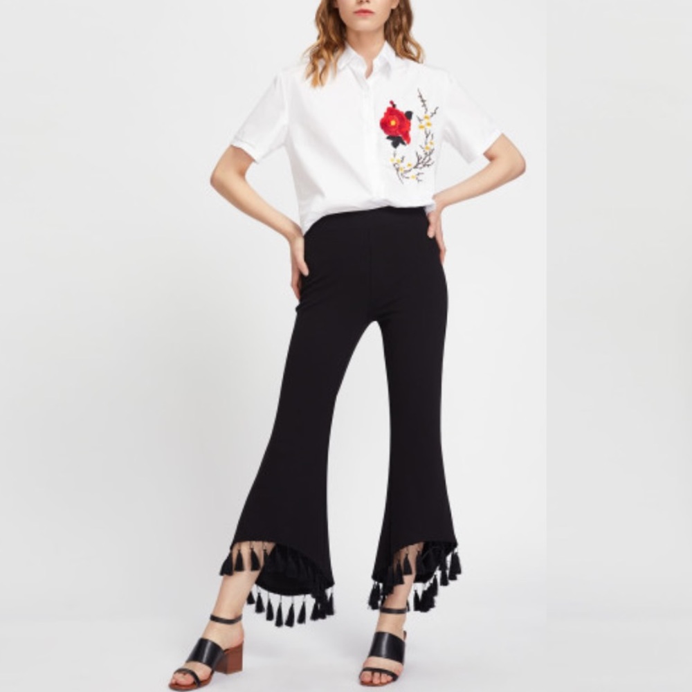 💋Preorder Tassel Staggered Hem Pants