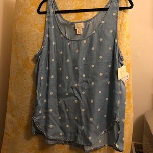 Denim tank top blouse