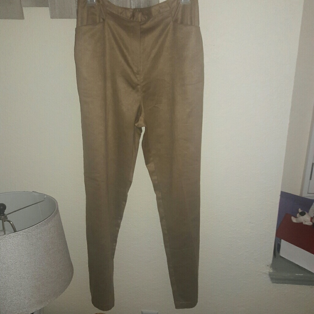 Faux suede slacks by Bice