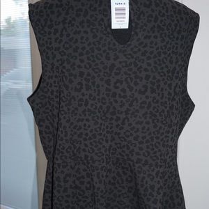 Cheetah Peplum Top