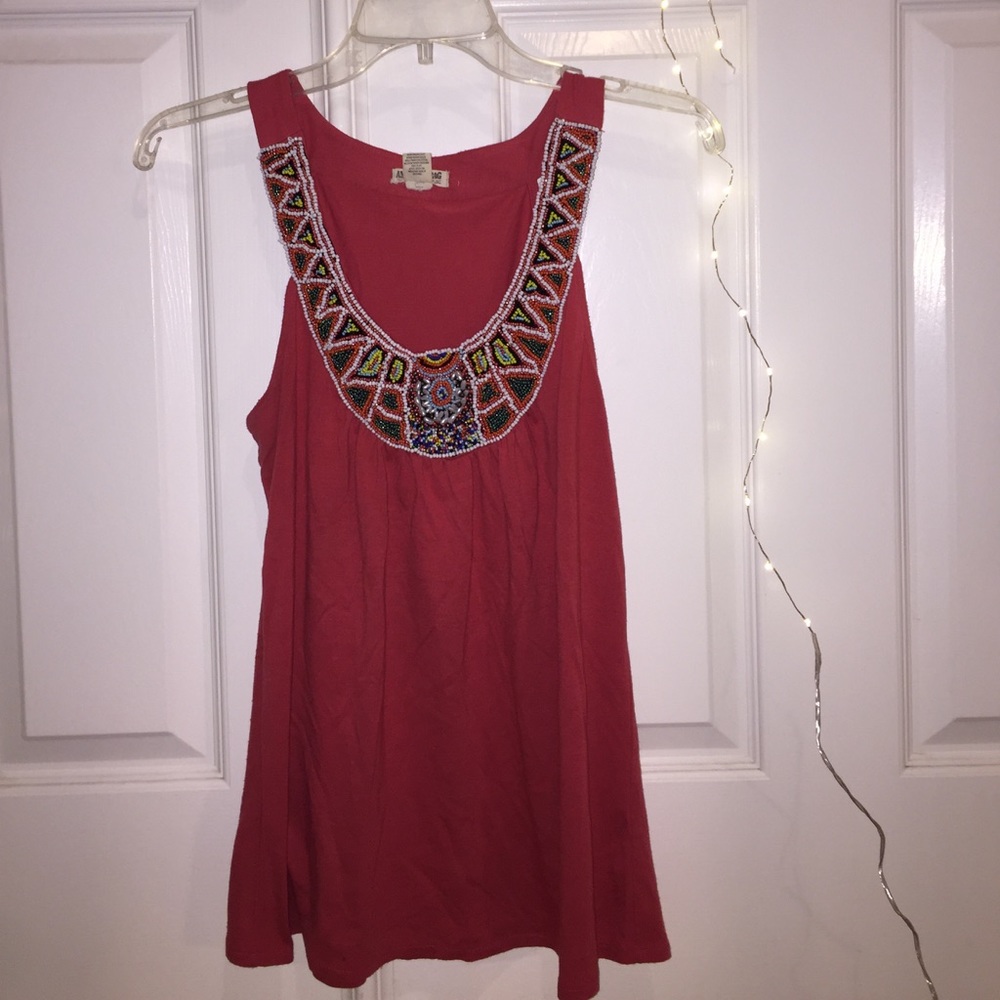 American Rag beaded tank top/blouse