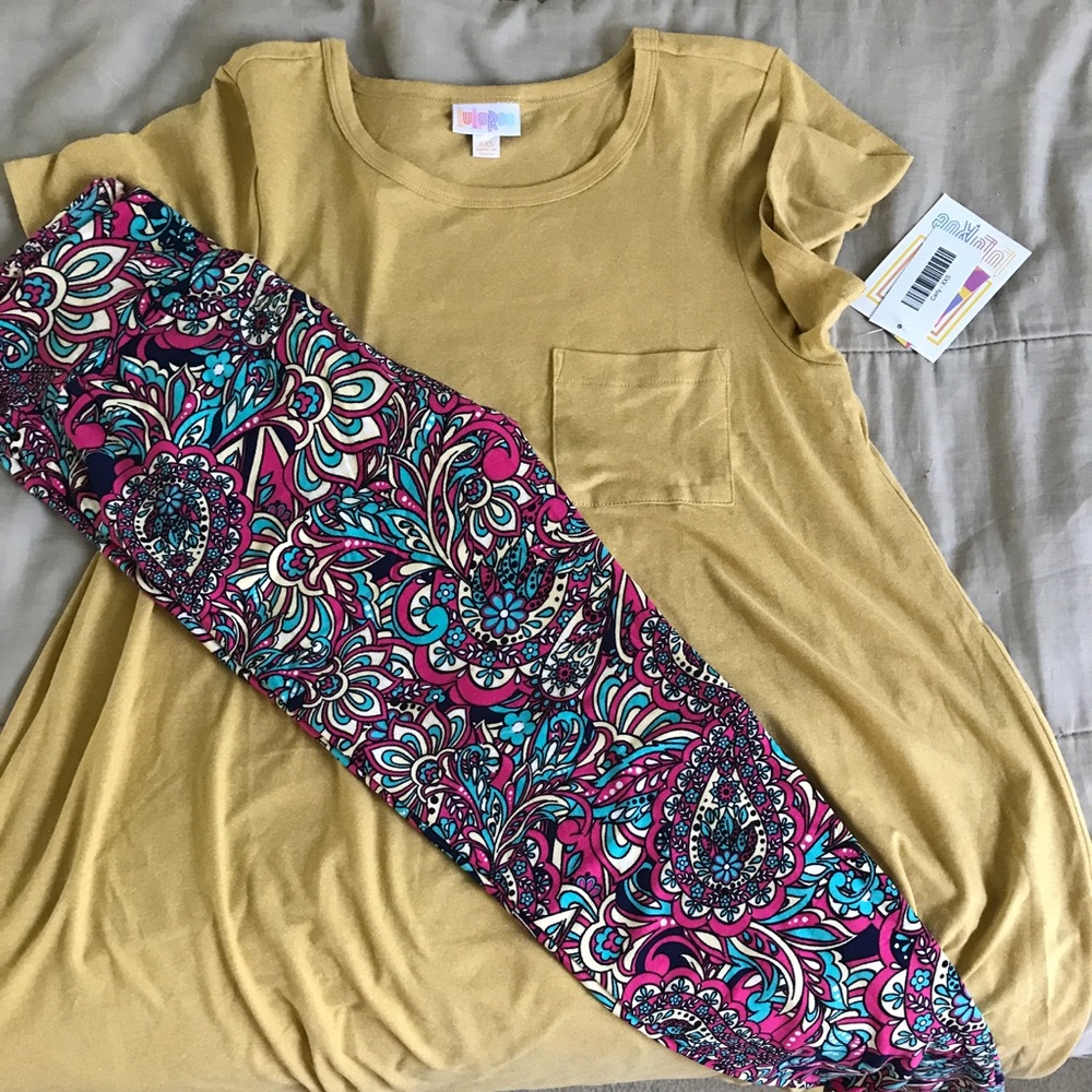 LuLaRoe XXS leggings material Carly & OS leggings