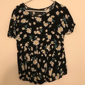Forever 21 Black floral top