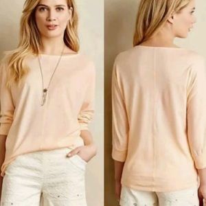 Anthro Bordeaux Peach Segment Dolman Top Anthro Bordeaux Peach Segment Dolman Top